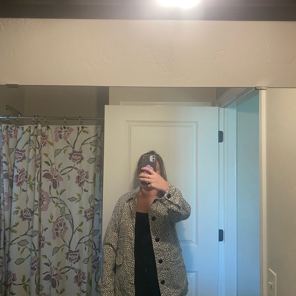 Oversized Cheetah Print Button Up